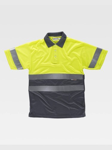 Polo Alta Visibilità  bicolore, manica corta, EN ISO 20471