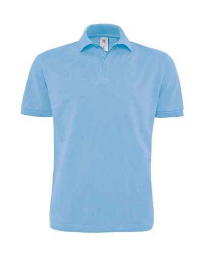 Polo uomo pique Heavymill Sky Blue