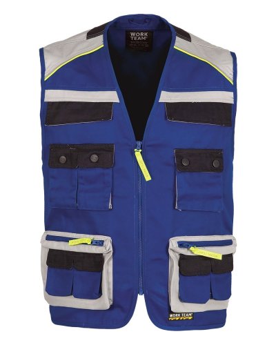 Gilet multitasche con dettagli rifrangenti ROYAL
