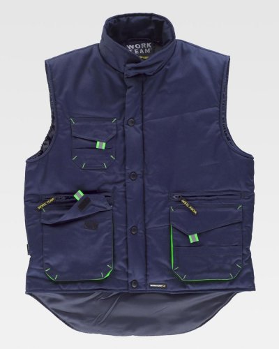 Gilet imbottito multitasche con dettagli rifrangenti