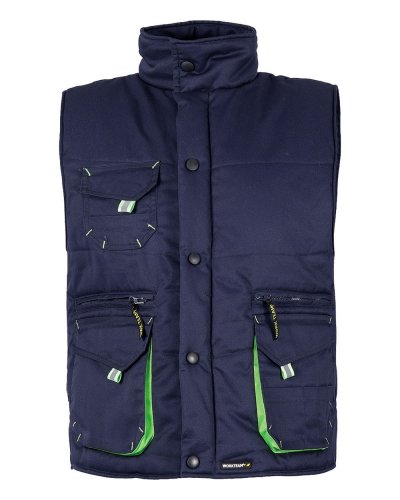 Gilet imbottito multitasche con dettagli rifrangenti