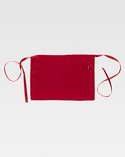 Grembiule corto con 2 tasche aperte RED
