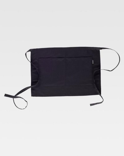 Grembiule corto con 2 tasche aperte BLACK