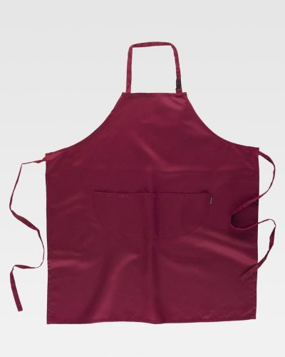 Grembiule lungo con pettorina con 2 tasche