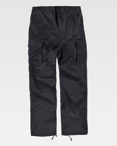 Pantalone multitasche con rinforzi BLACK
