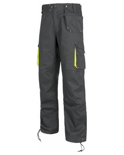 Pantalone multitasche con rinforzi e rifrangente