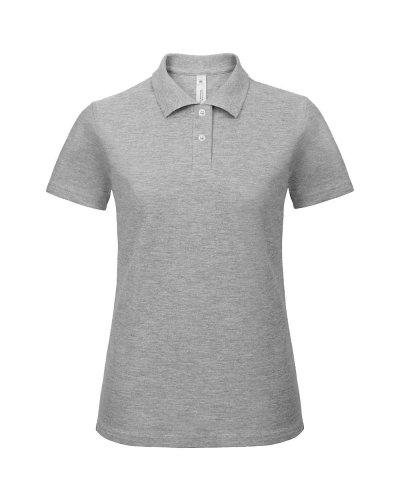 Polo donna Pique B&C Collection Heather Grey Fog