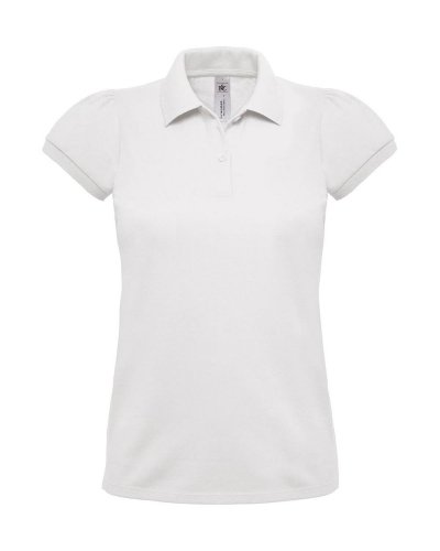 Polo donna Piqué Heavymill/women White