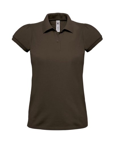 Polo donna Piqué Heavymill/women Brown