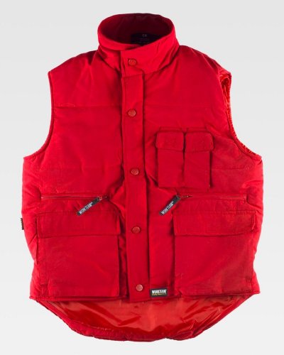 Gilet imbottito multitasche RED