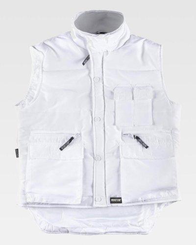 Gilet imbottito multitasche WHITE