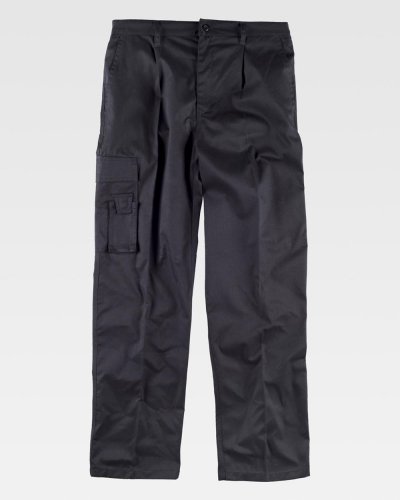 Pantalone multitasche con triple cuciture BLACK