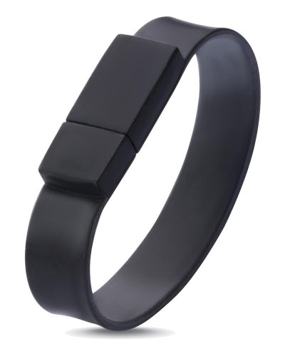 Silicone wrist band USB 8Gb Nero