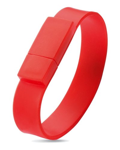 Silicone wrist band USB 8Gb Rosso