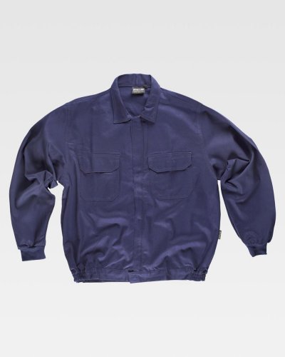 Giacca da lavoro 100% cotone con chiusura a cerniera NAVY