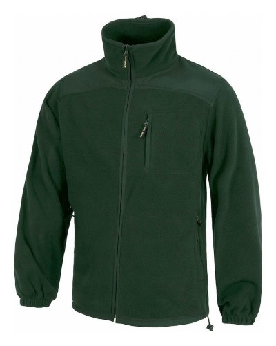 Felpa pile da lavoro con rinforzi su spalle e gomiti DARK GREEN