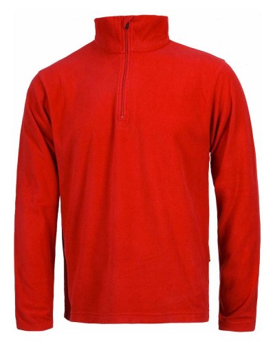 Maglione pile da lavoro mezza zip RED