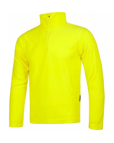 Maglione pile da lavoro mezza zip YELLOW FLUO