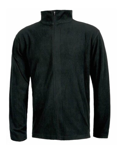 Maglione pile da lavoro full zip BLACK