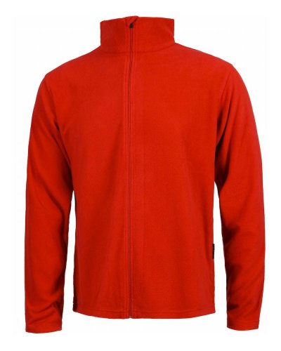 Maglione pile da lavoro full zip RED