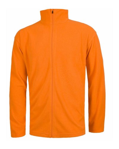 Maglione pile da lavoro full zip ORANGE FLUO