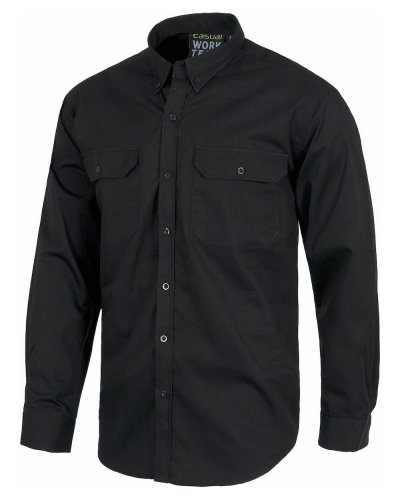 Camicia  da lavoro 100% cotone Industrial BLACK
