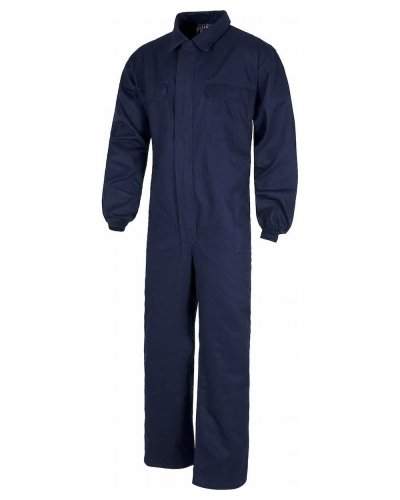 Tuta da lavoro con cerniera centrale coperta NAVY