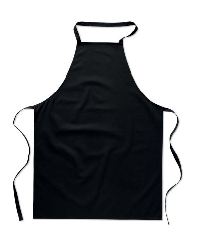 Grembiule con pettorina senza taschini Nero