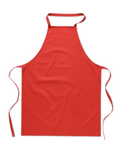 Grembiule con pettorina senza taschini Rosso