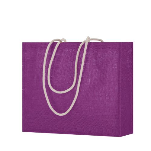 Hintol Borsa in Juta Colorata 44,5x35 cm Manici Cotone Resistenti