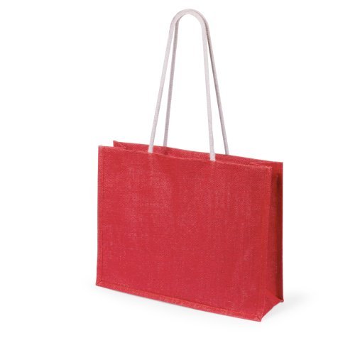 Hintol Borsa in Juta Colorata 44,5x35 cm Manici Cotone Resistenti