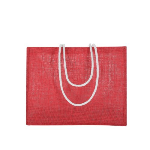 Hintol Borsa in Juta Colorata 44,5x35 cm Manici Cotone Resistenti