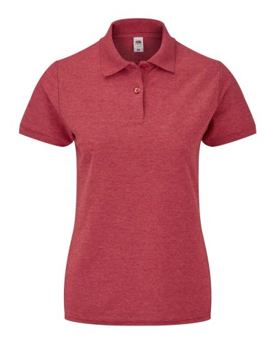 Polo tessuto misto Vintage Heather Red