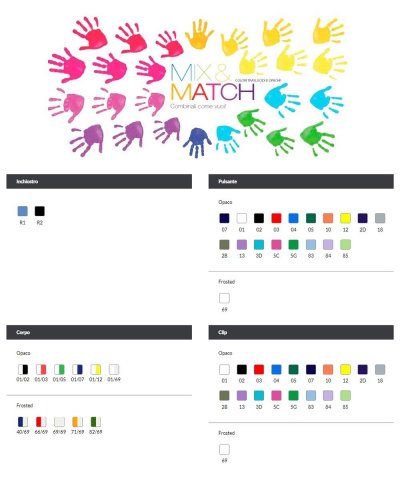 Penna a sfera Media Clic Grip Mix & Match