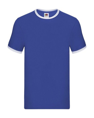 T-shirt Ringer Royal blue/white