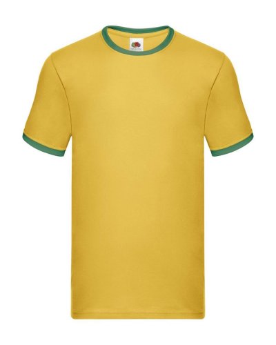 T-shirt Ringer Sunflower/Kelly green