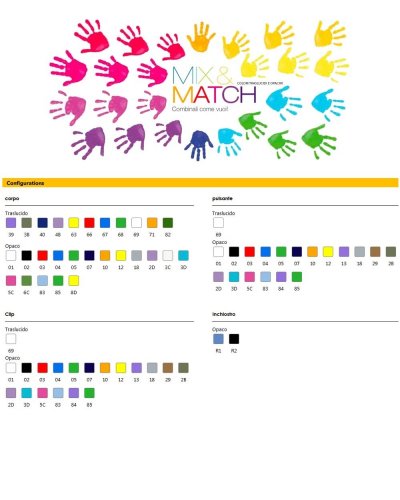 Penna a sfera Media Clic Mix & Match