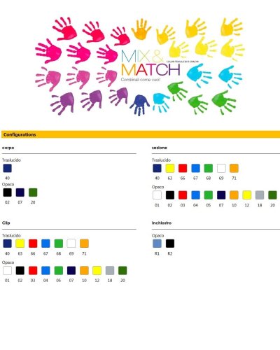 Penna a sfera Clic Stic Softfeel Mix & Match