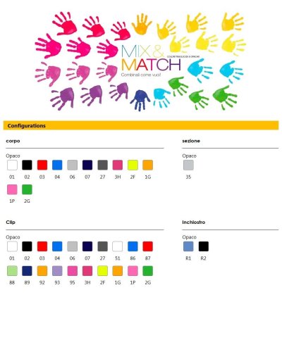 Penna a sfera Super Clip Advance Mix & Match