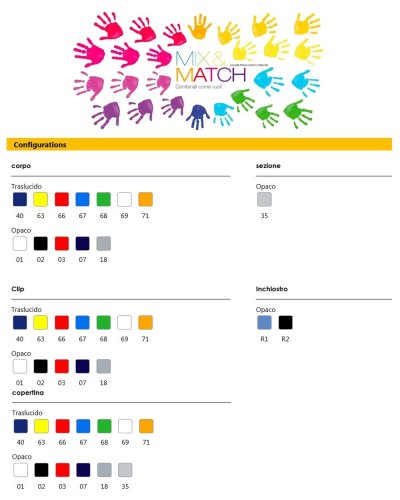 Penna a sfera Wide Chrome Body Mix & Match