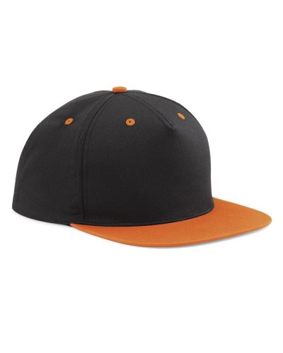 Cappellino 5 pannelli visiera in contrasto Black/orange