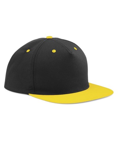 Cappellino 5 pannelli visiera in contrasto Black/yellow