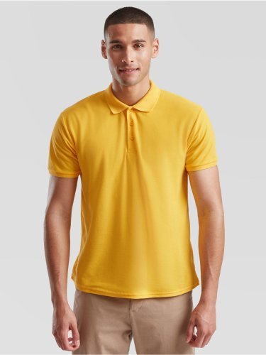 Polo  bianca, manica corta, 65% poliestere 35% cotone