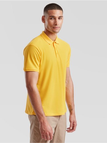 Polo  bianca, manica corta, 65% poliestere 35% cotone