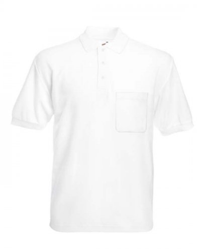 Polo con tasca Bianco