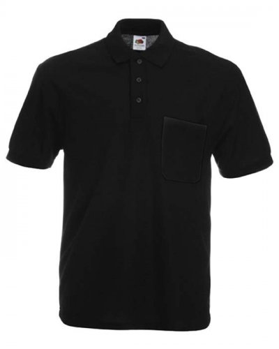 Polo con tasca Nero