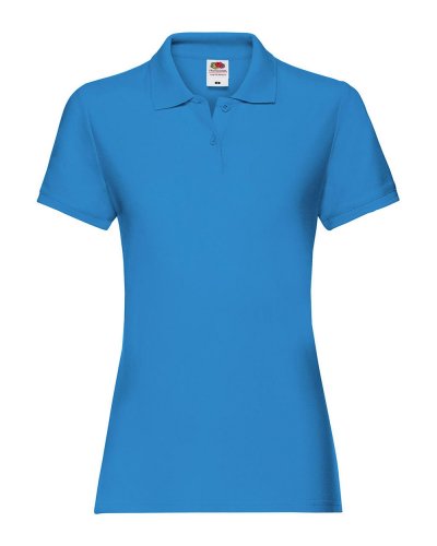 Polo Lady-Fit Premium Azure blue