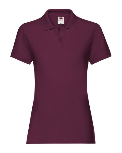 Polo Lady-Fit Premium Burgundy