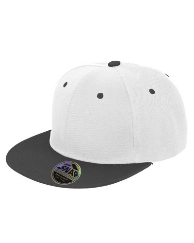 Cappellino visiera contrasto piatta Bronx Original White / black