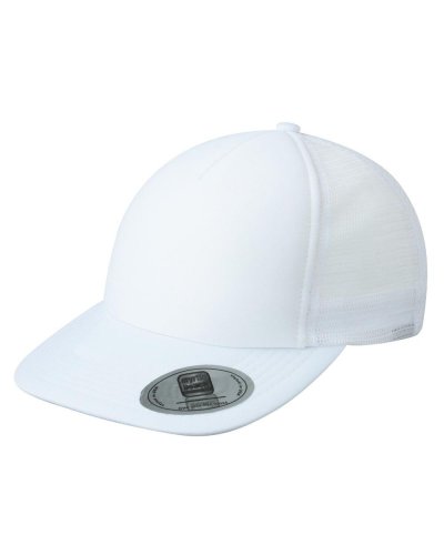 5 Panel Flat Peak Cap White